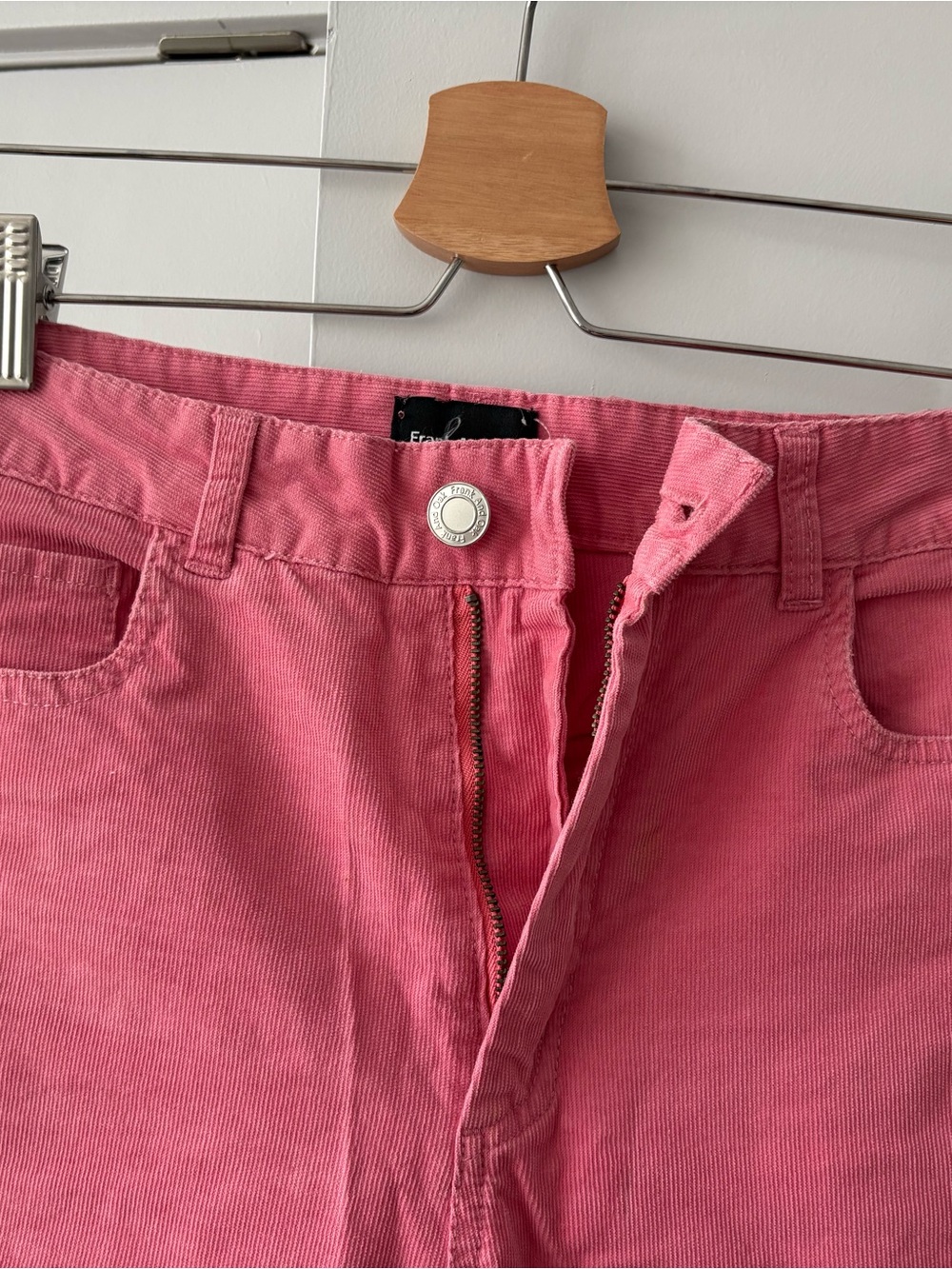 Women’s Pink Corduroy Jeans - culotte cut